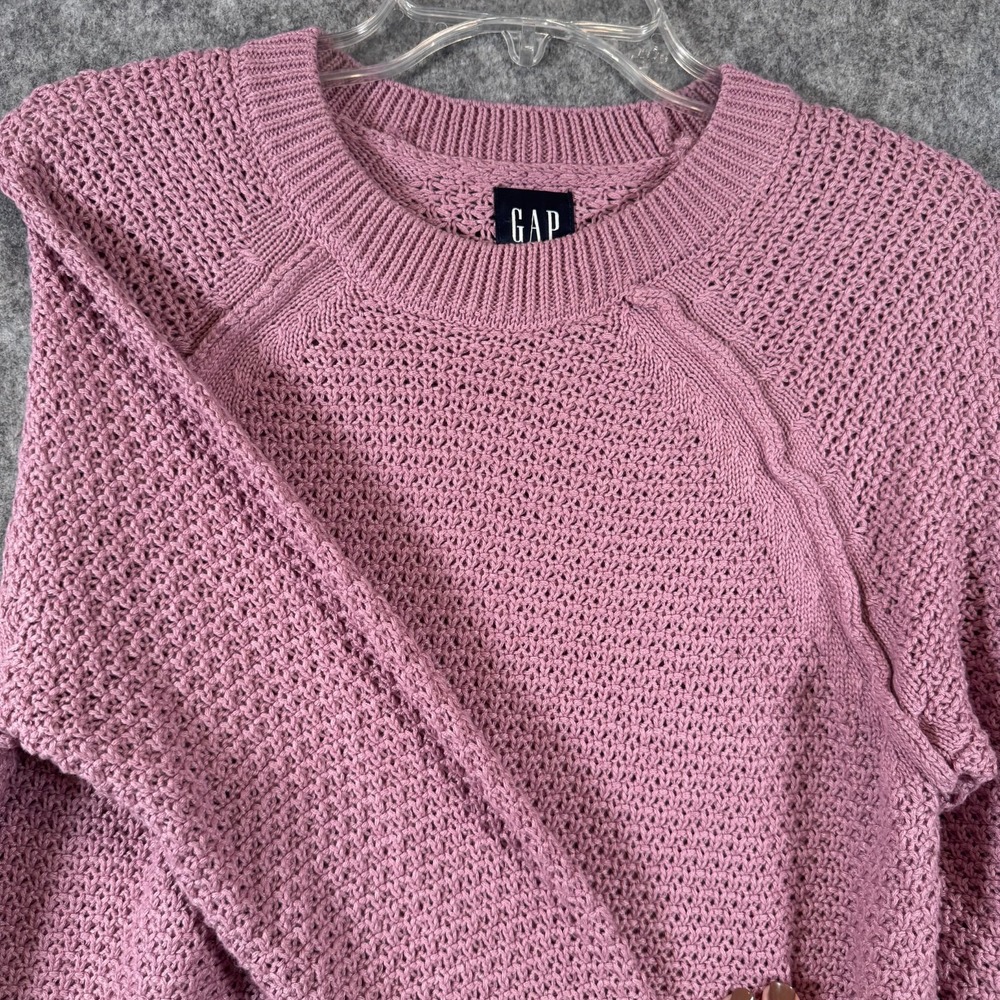 Gap Open-Knit Sweater Womens Medium Purple Y2K Lagnelook Coastal Minimalist